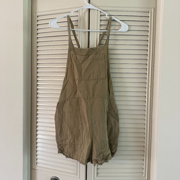 Rip Curl Seeker Sleeveless Linen Blend Romper - S - Picture 1 of 4